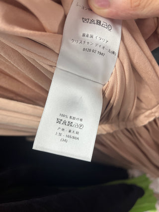 Salmon Open Front Draped Dress