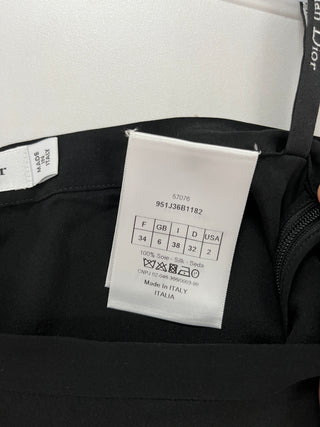 Black Silk Midi Skirt