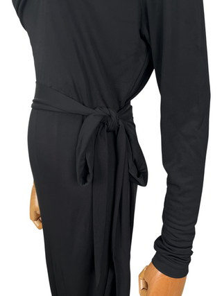 Black One-Shoulder Maxi Dress