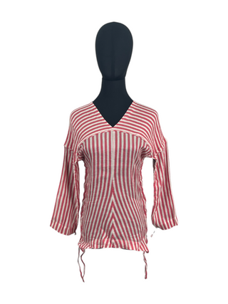 Red Striped Long Sleeve Top