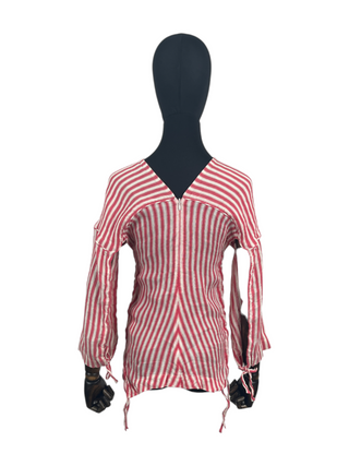 Red Striped Long Sleeve Top