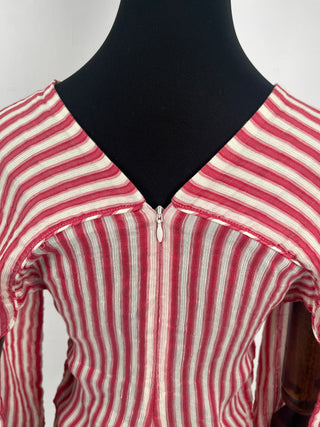 Red Striped Long Sleeve Top