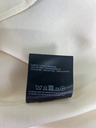 Beige Virgin Wool Colorblock Pattern Western Shirt