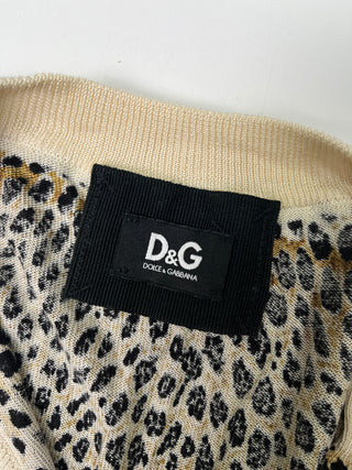 Leopard Print Silk Cardigan