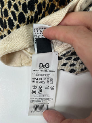 Leopard Print Silk Cardigan