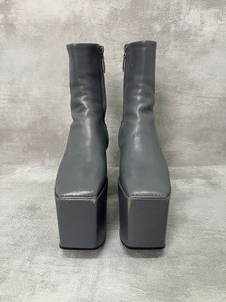 Grey Platform Boots