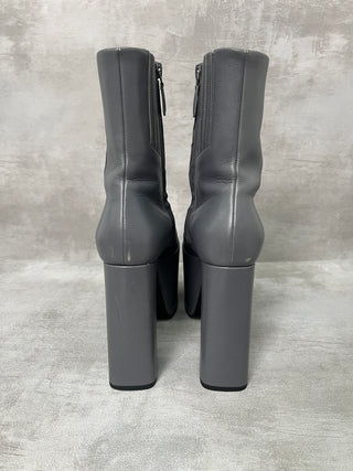 Grey Platform Boots