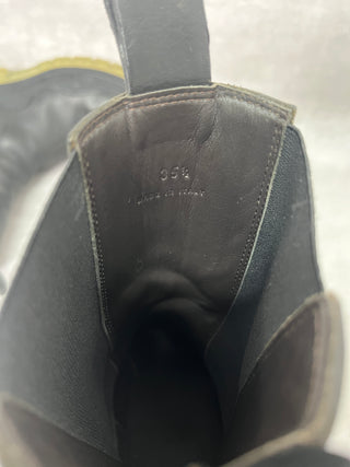 Black Tire Chelsea Leather Boots