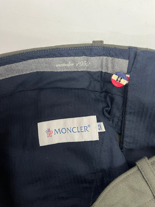 Olive Green Wool Pants With & Cargo Pockets