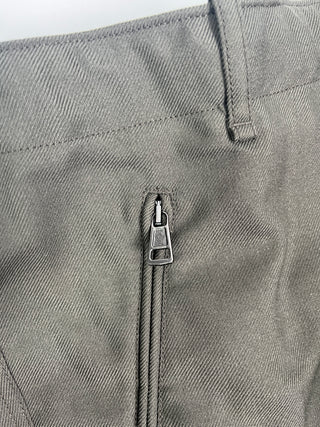 Olive Green Wool Pants With & Cargo Pockets