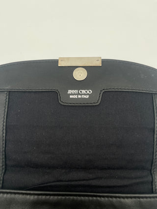 Black Star-Studded Leather Pouch