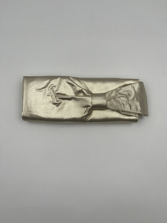 Gold Mini Lurex Satin Clutch