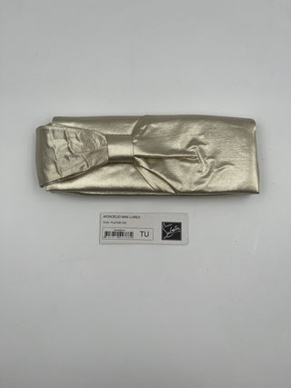 Gold Mini Lurex Satin Clutch