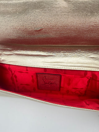 Gold Mini Lurex Satin Clutch