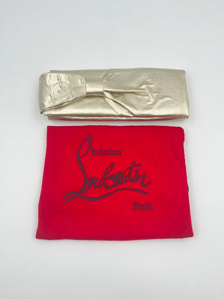 Gold Mini Lurex Satin Clutch