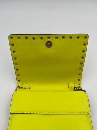 Neon Yellow Rockstud Handbag