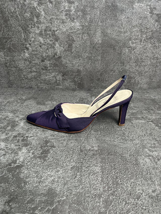 Purple 75mm Sling Back Shoes