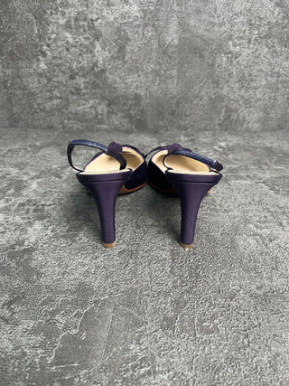 Purple 75mm Sling Back Shoes