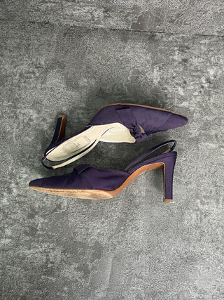 Purple 75mm Sling Back Shoes