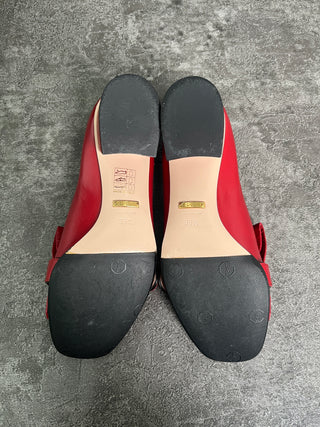 Red Marmont Fringe Mid-Heel Pumps