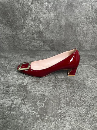 Burgundy Patent Pumps