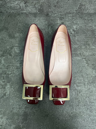 Burgundy Patent Pumps