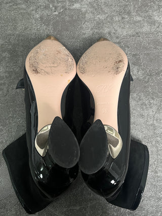 Black Suede Ankle Boots With Cyrstal Embellished