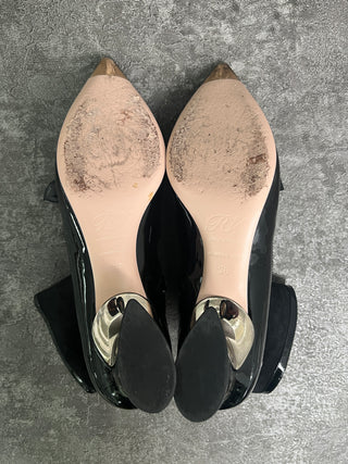 Black Suede Ankle Boots With Cyrstal Embellished