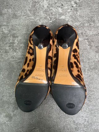 Brown Leopard Print Pumps