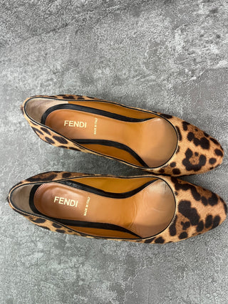 Brown Leopard Print Pumps