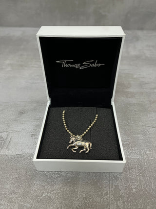 Silver Necklace With Horse Pendant