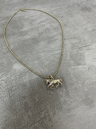 Silver Necklace With Horse Pendant