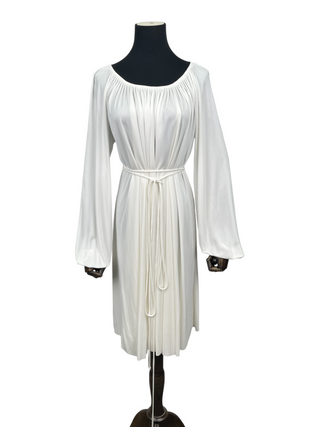 Off White Long Sleeve Dress