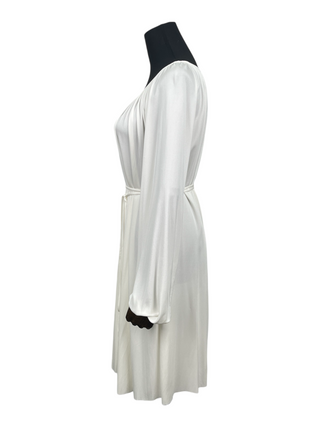 Off White Long Sleeve Dress