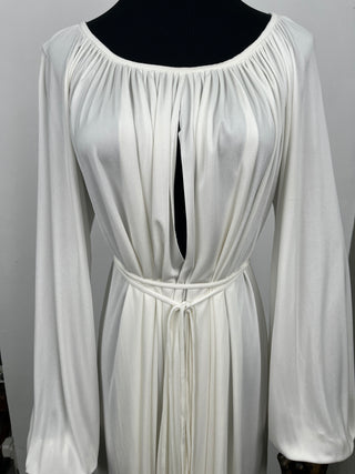 Off White Long Sleeve Dress