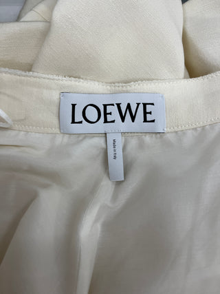 Beige Multi Buttons A-Line Skirt