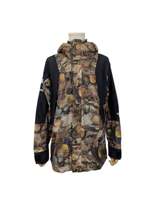 Black And Autumn Leaves Button Up Jacket