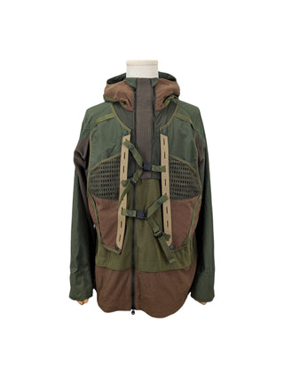 Green Layered Hooded Jacket