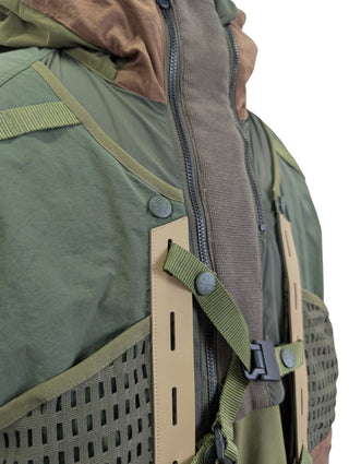 Green Layered Hooded Jacket