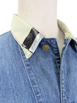 Denim Jacket With Neon Colors Details