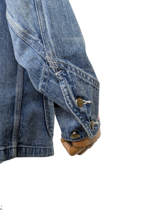 Denim Jacket With Neon Colors Details