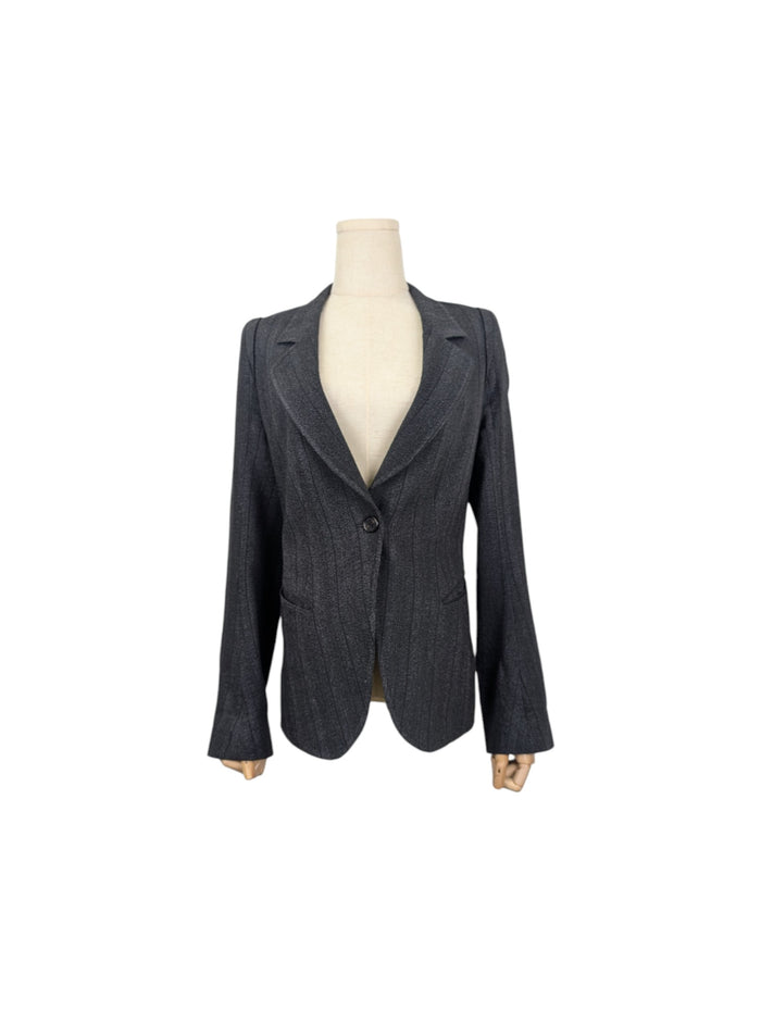 Ann Demeulemeester Charcoal Grey Single Buttoned Blazer