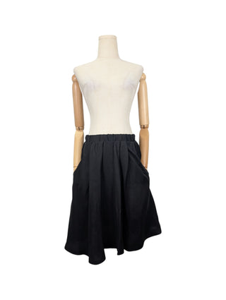 Black Flare Skirt With 2 Side Pockets