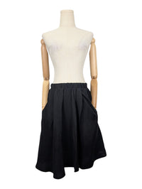 Black Flare Skirt With 2 Side Pockets
