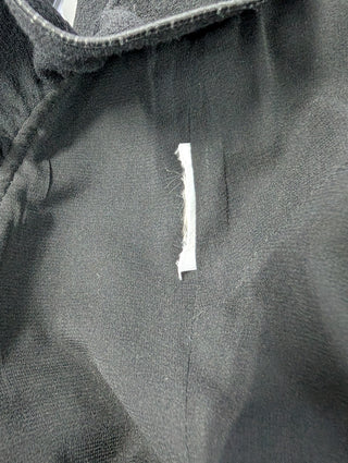 Black Dress With Ruffles Details And Open V Back