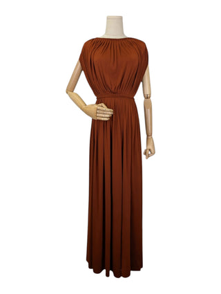 Rusty Reddish Brown Long Dress