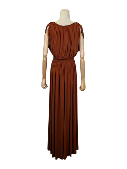 Rusty Reddish Brown Long Dress