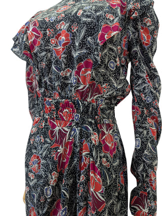 Floral Print Long Sleeves Dress