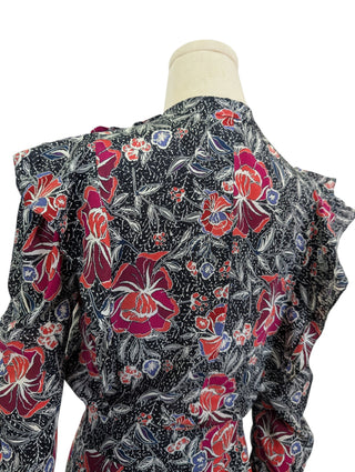 Floral Print Long Sleeves Dress