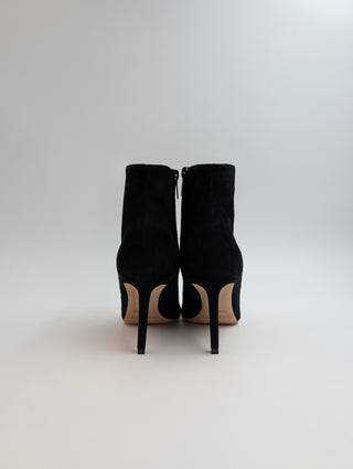 Black Suede Helaine Boots With Detachable Trunk